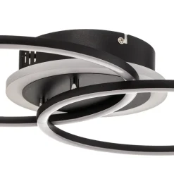 Venida LED-loftlampe i ring-design, sort^Reality Leuchten Outlet