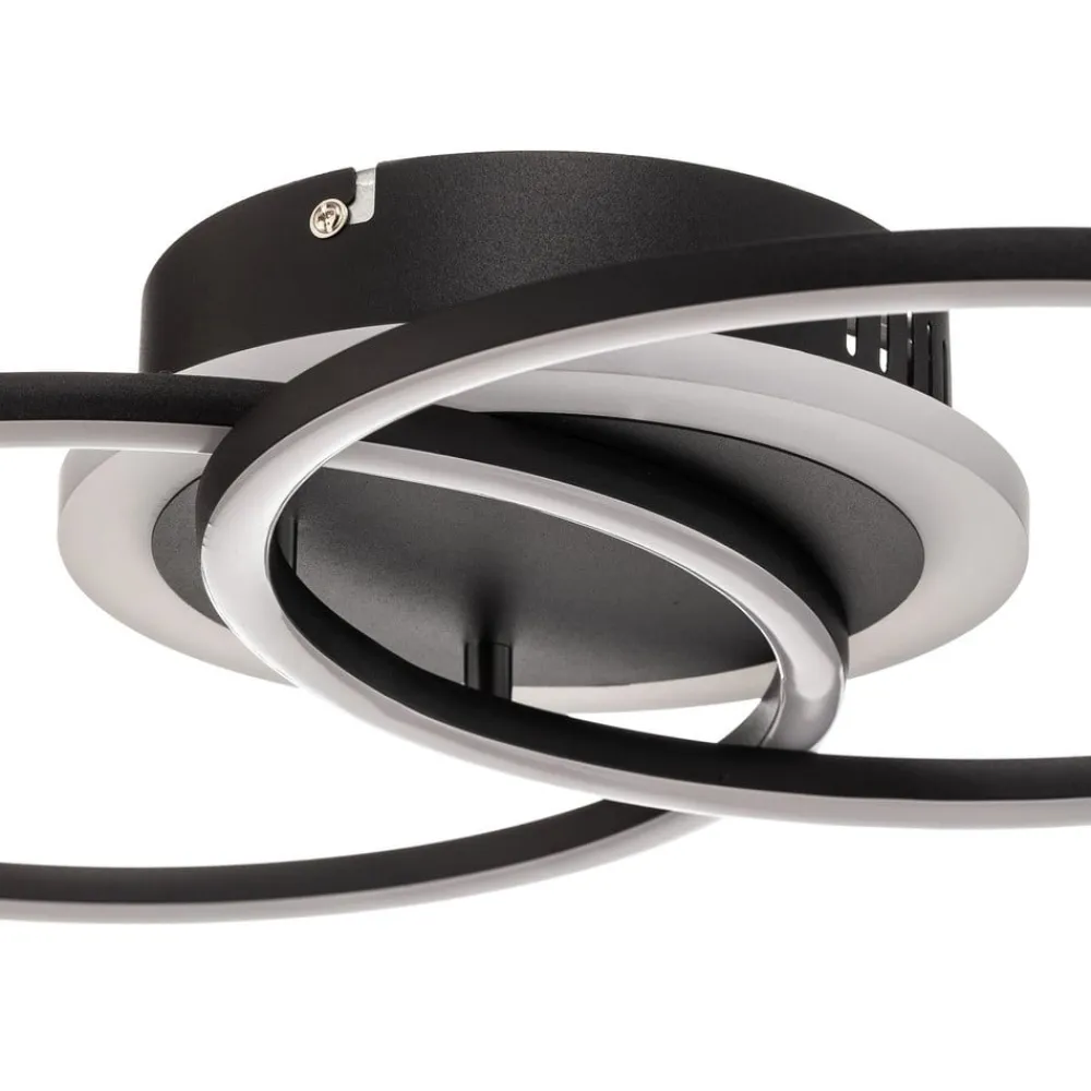 Venida LED-loftlampe i ring-design, sort^Reality Leuchten Outlet