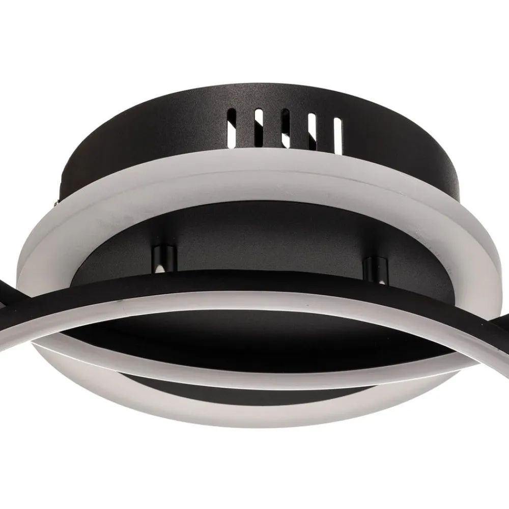 Venida LED-loftlampe i ring-design, sort^Reality Leuchten Outlet