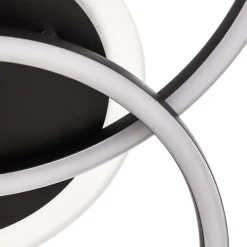 Venida LED-loftlampe i ring-design, sort^Reality Leuchten Outlet