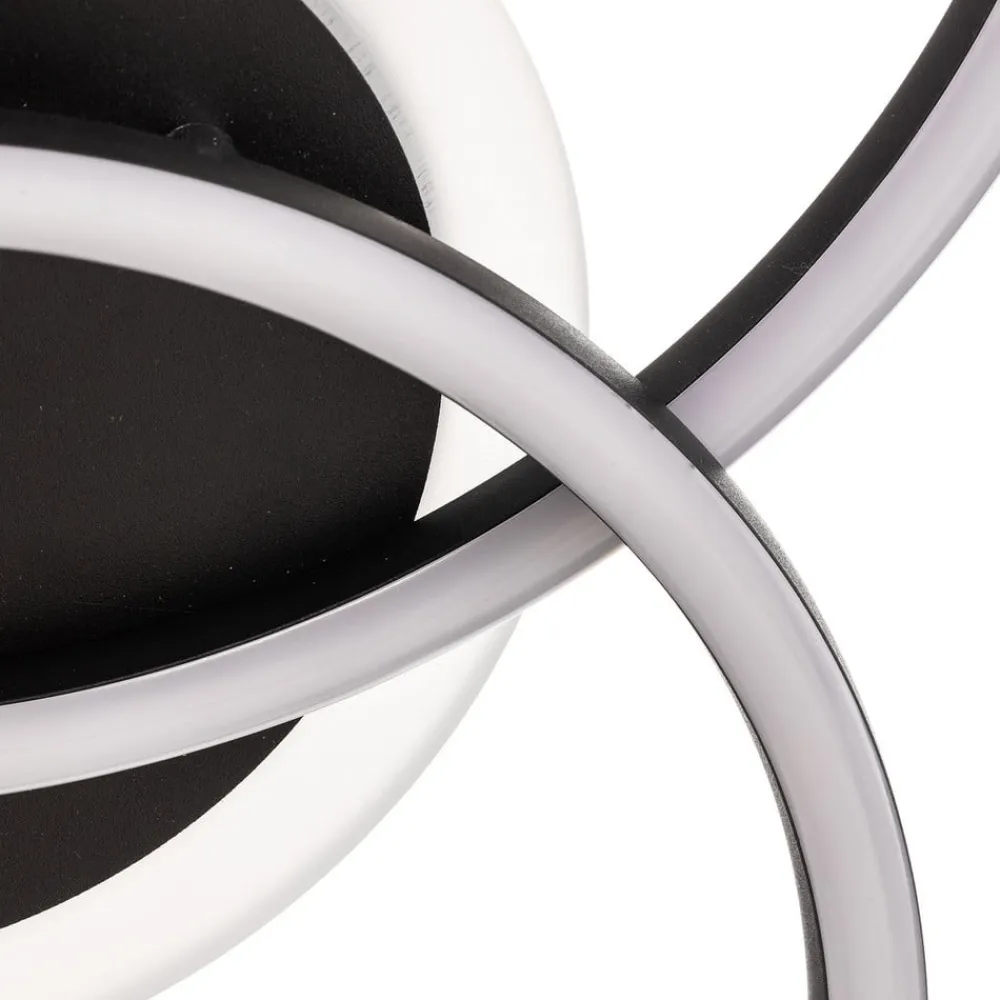 Venida LED-loftlampe i ring-design, sort^Reality Leuchten Outlet