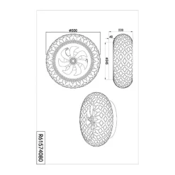 Reality Leuchten Ventilator med lys Bidar, sort/guld, DC, støjsvag, fjernbetjening