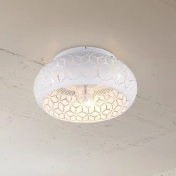 Reality Leuchten Loftventilatorer>Ventilator med lys Bidar, hvid, DC, støjsvag, 50 cm, fjernbetjening