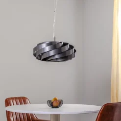 Euluna Vento hængelampe, antracit, Ø 50 cm