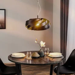 Domiluce Gang|Pendellamper>Vento hængelampe, sort, Ø 50 cm, metal, E27