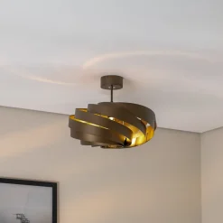 Euluna Gang|Loftlamper>Vento loftlampe, kaffebrun, Ø 50 cm