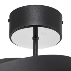 Vento loftlampe, sort, Ø 50 cm, metal, E27^Domiluce New