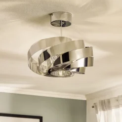 Euluna Loftlamper>Vento loftslampe, krom nikkelfarvet, Ø 40 cm, metal