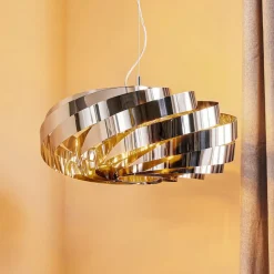 Domiluce Pendellamper>Vento-pendel, krom-nikkelfarvet, Ø 60 cm, metal