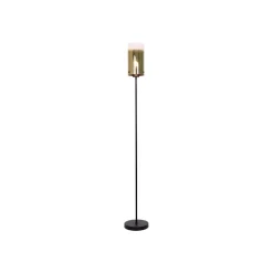 Freelight Gulvlamper|Gulvlamper>Ventotto gulvlampe, sort/guld, højde 165 cm, metal/glas