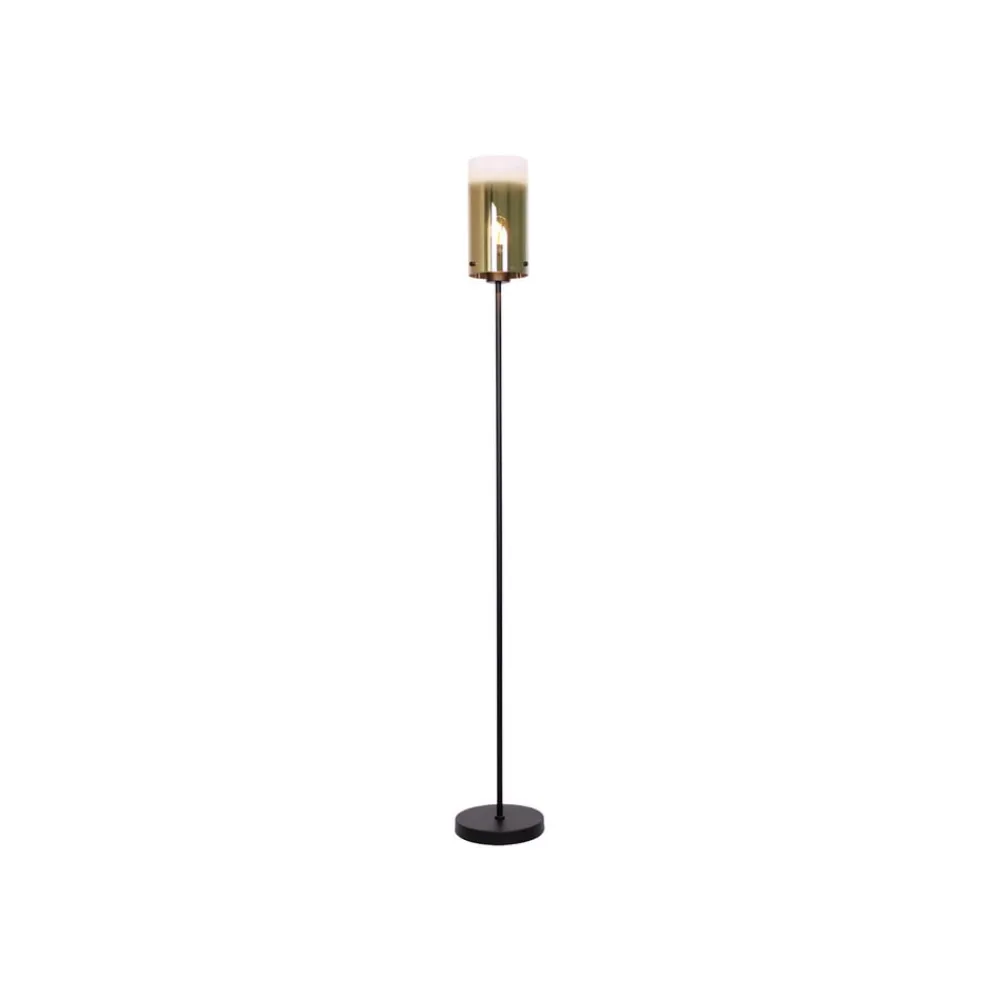 Freelight Gulvlamper|Gulvlamper>Ventotto gulvlampe, sort/guld, højde 165 cm, metal/glas