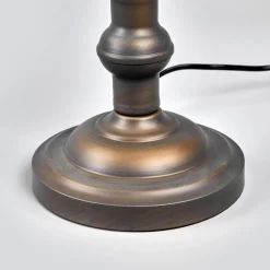 Verda iøjnefaldende banklampe med fod i antikbrun^Clayre&Eef Outlet