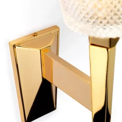 Elstead Verity LED-væglampe, IP44, poleret guld