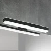 Veronica LED-spejllampe, bredde 30 cm, sort^Ebir