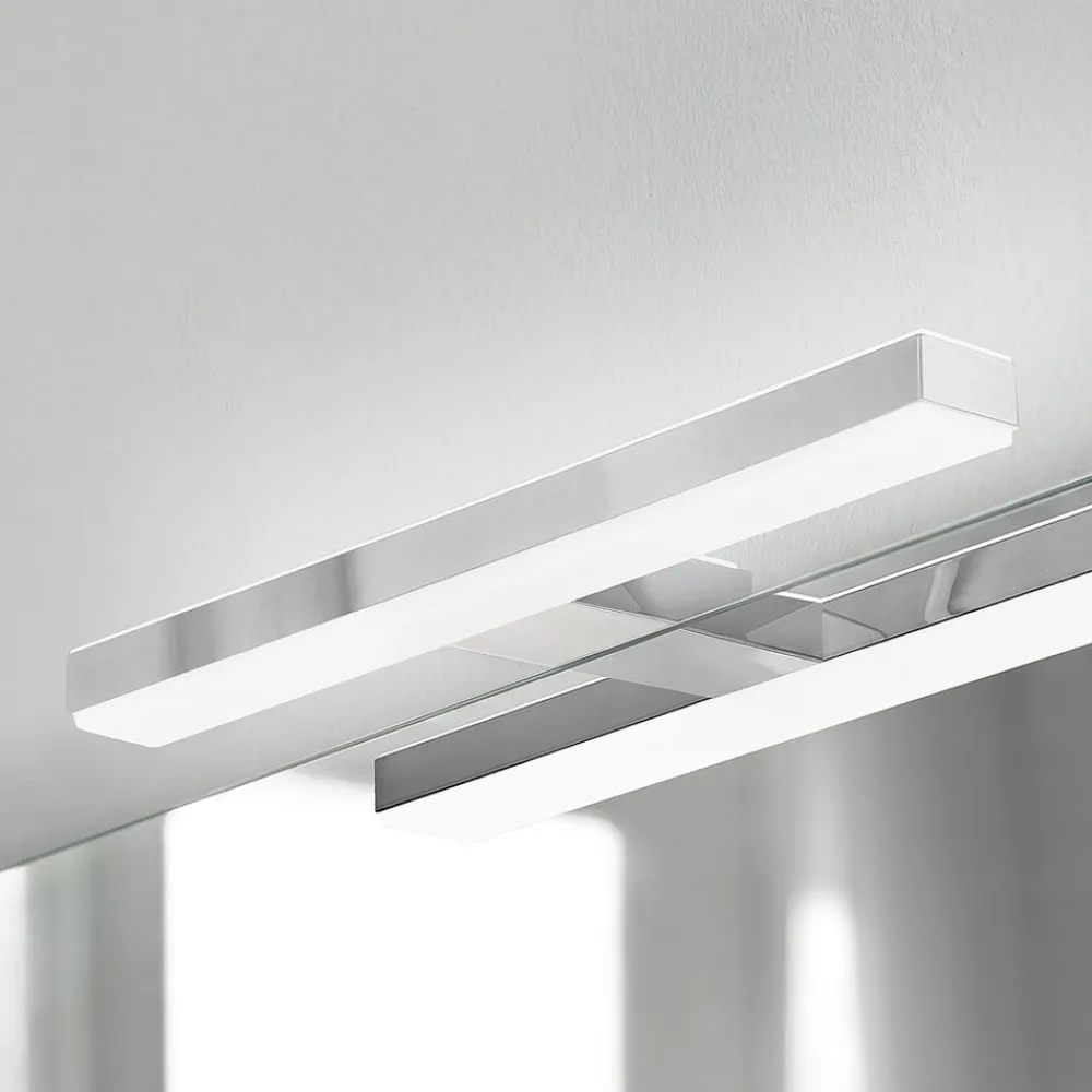 Veronica LED-spejllampe, bredde 30 cm, krom^Ebir