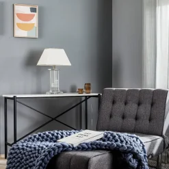 Veronique bordlampe, bred fod, creme/guld^ORION Hot