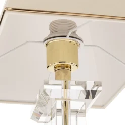 Veronique bordlampe, bred fod, creme/guld^ORION Hot