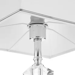 Veronique bordlampe, smal fod, hvid/krom^ORION Online