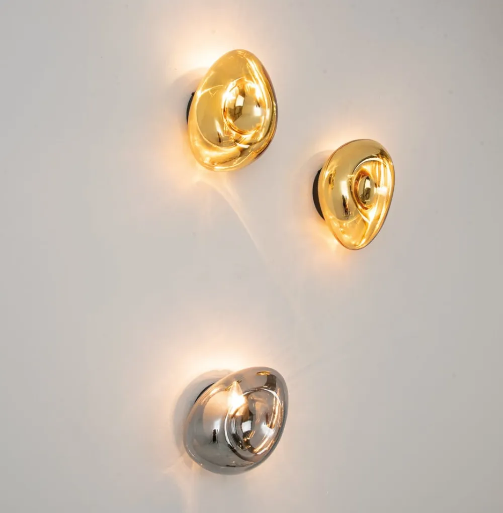 Zambelis Væglampe 22048, kromfarvet, glas, højde 27,5 cm, E14