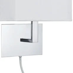 Searchlight Væglampe 6519 med LED-læselampe, krom