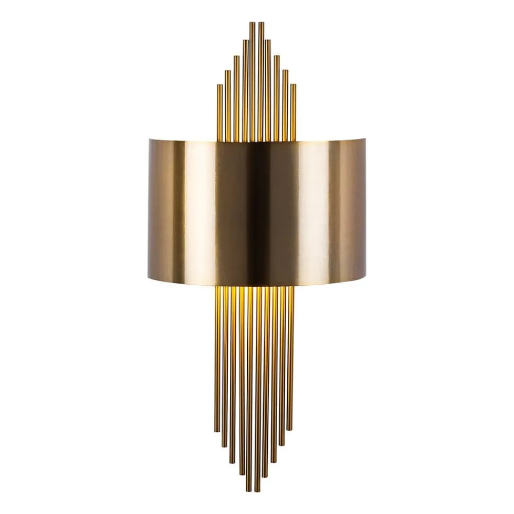 Opviq Væglampe 619-A, antik guldfarve, metal, højde 75 cm