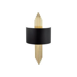 Opviq Væglampe 616-A, sort med gyldne stænger