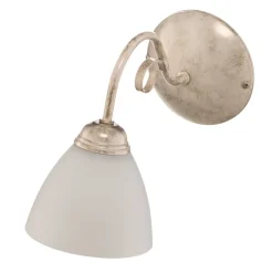 Væglampe Adoro med glasskærm, hvid^Lamkur New