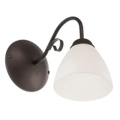 Lamkur Væglampe Adoro med glasskærm, brun