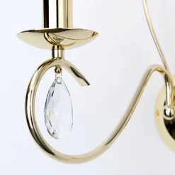 ORION Væglampe Alessia 2 lyskilder krystalglas guld