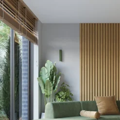 SOLLUX LIGHTING Væglampe ALORA, højde 30 cm, olivengrøn, metal, 2 x GU10