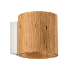 Væglampe Ara som cylinder i træ^SOLLUX LIGHTING Sale