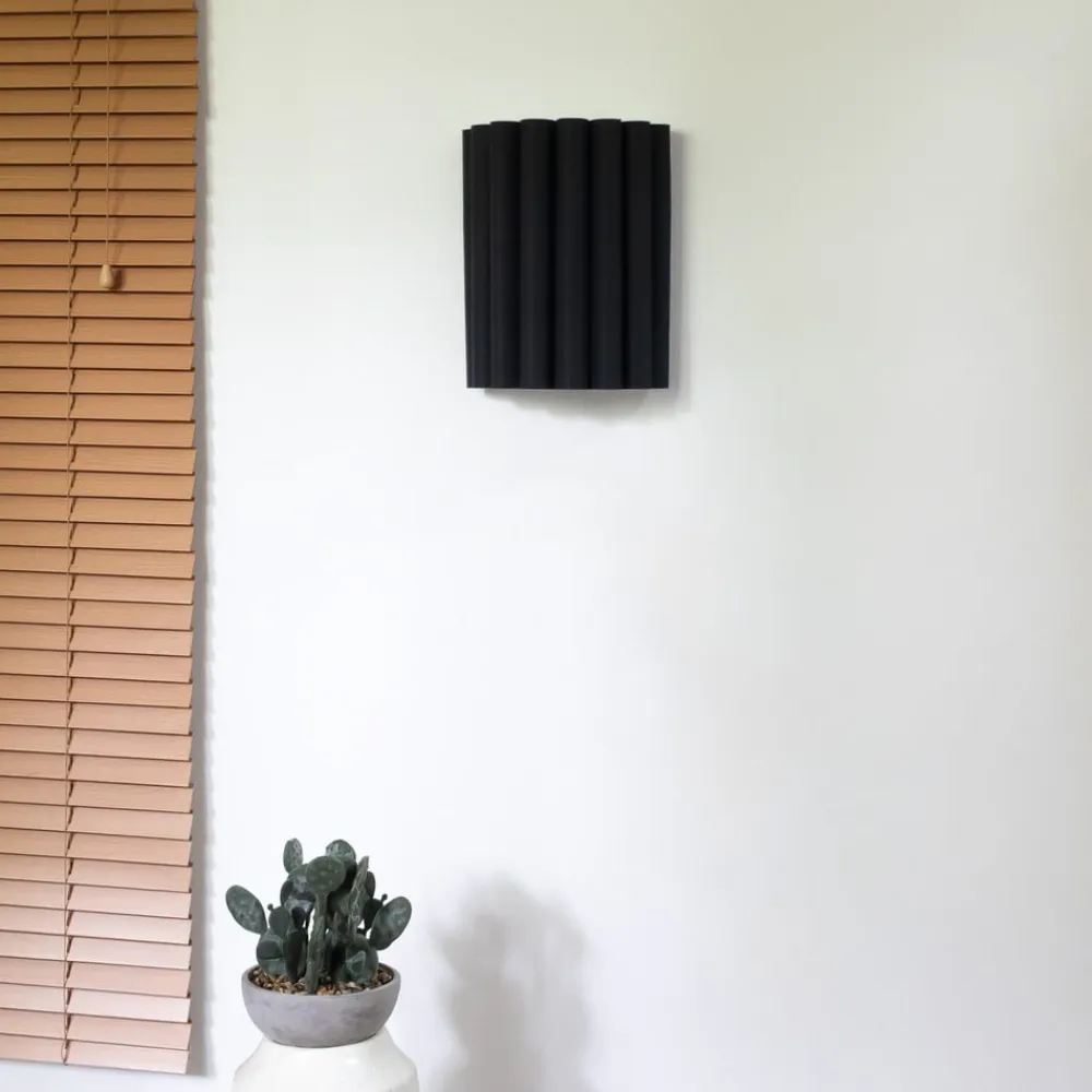 Duolla Væglamper|Væglamper>Væglampe Aria, sort, mikrofiber, E27