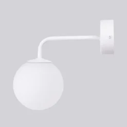 SOLLUX LIGHTING Væglampe Astral, hvid, udspring 22 cm, stål/glas