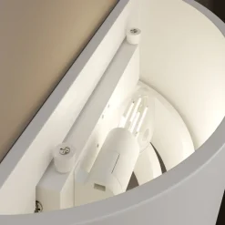 Væglampe Azriel i gips, hvid, halvrund, 3 niveauer^Lindby Online