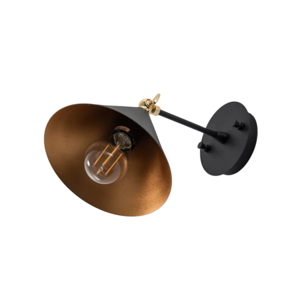 Opviq Væglampe Berceste 185-A sort/guld