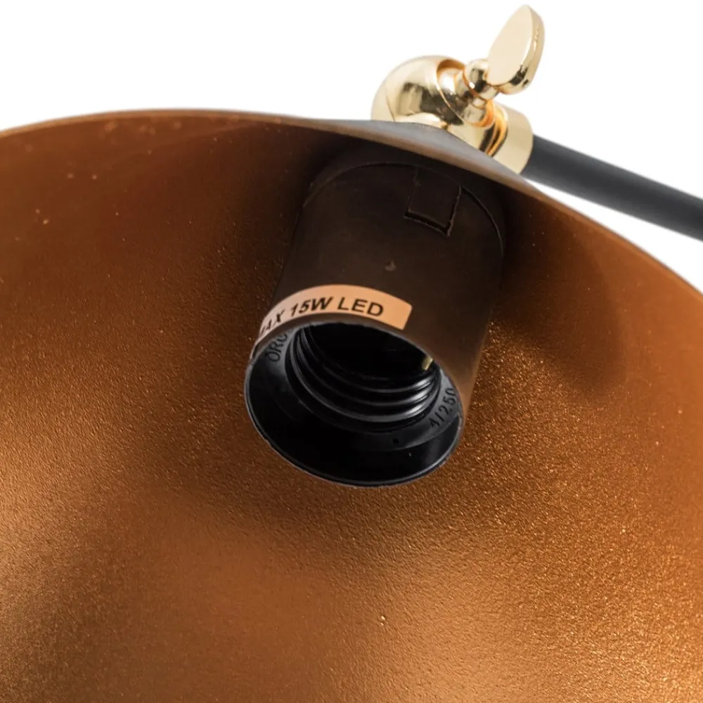 Opviq Væglampe Berceste 185-A sort/guld