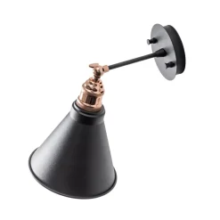 Væglampe Berceste, sort/guld, metal, højde 29 cm^Opviq Online