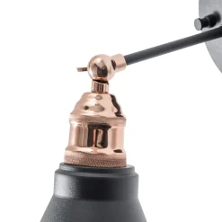 Væglampe Berceste, sort/guld, metal, højde 29 cm^Opviq Online