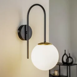 Væglampe Berlin sort/messing^Luminex Best