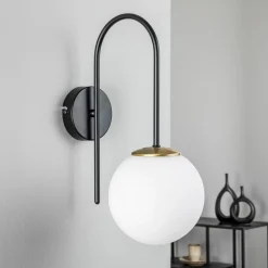 Væglampe Berlin sort/messing^Luminex Best