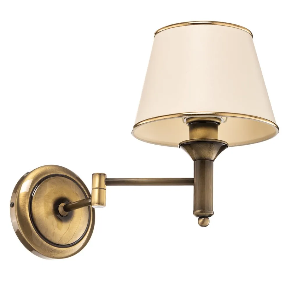 Jupiter Væglamper|Væglamper>Væglampe Birmingham patineret med ledbar arm