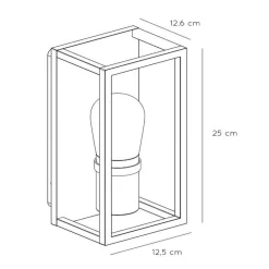 Lucide Væglampe Carlyn badeværelse sort
