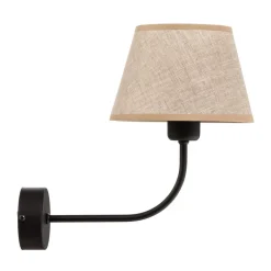 TK Lighting Væglampe Chicago med skærm i hør