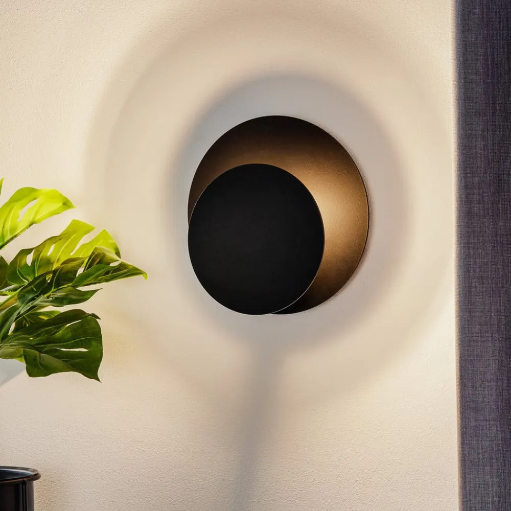 Væglampe Circle i rund form, sort^EMIBIG LIGHTING Hot