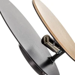 Væglampe Circle i sort med trædekorplade^EMIBIG LIGHTING Discount