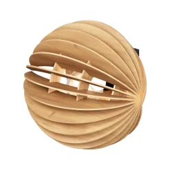 Væglampe Clay, Ø 23 cm, birkfiner, plan, E27^MCJ Clearance