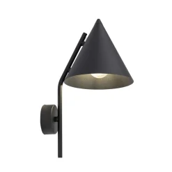 Væglampe Cono, 1 lyskilde, sort, E27^TK Lighting Online