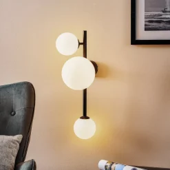 ALDEX Væglampe Dione, 3 lyskilder, sort