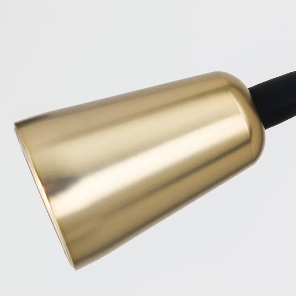 ORION Væglamper|Spotlights>Væglampe Dotty, messingfarvet, fleksibel arm, dæmper, GU10