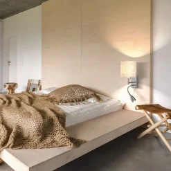 Væglampe Dreamer LED-læselampe nikkel/sandfarvet linned^FISCHER & HONSEL Best